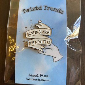 New Brains enamel pin